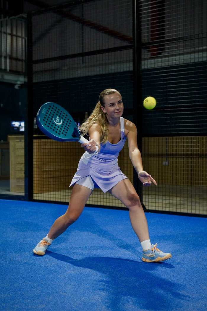 Eclipse racket in action, forehand