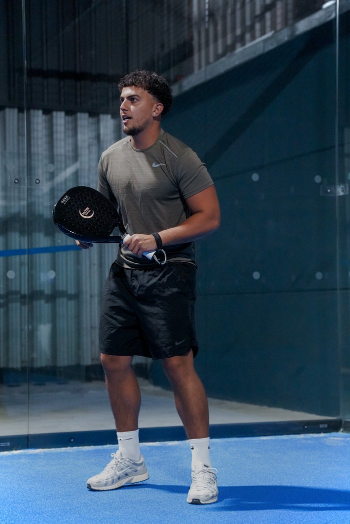 Lunar racket in action, side profile
